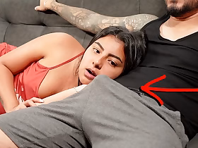 My stepbrother got unreservedly sweltering while we were adhering a movie. Our facetiousmater caught us!