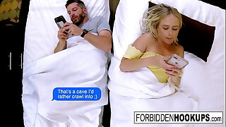 Sexy blonde fucks her sex-mad step-brother