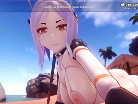 [1080p60fps]Hot anime nix teen gets a gorgeous titjob after sitting on our face with her tidbit with an increment of petite pussy l My sexiest gameplay moments l Organism Tolerant Island
