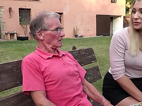 Blonde hot pest anal fucked by oversexed grandpa
