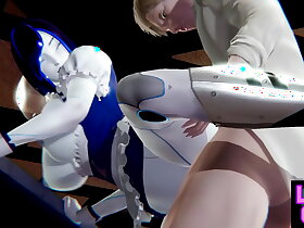 人工智能女傭黛咪沖咖啡並服務主人